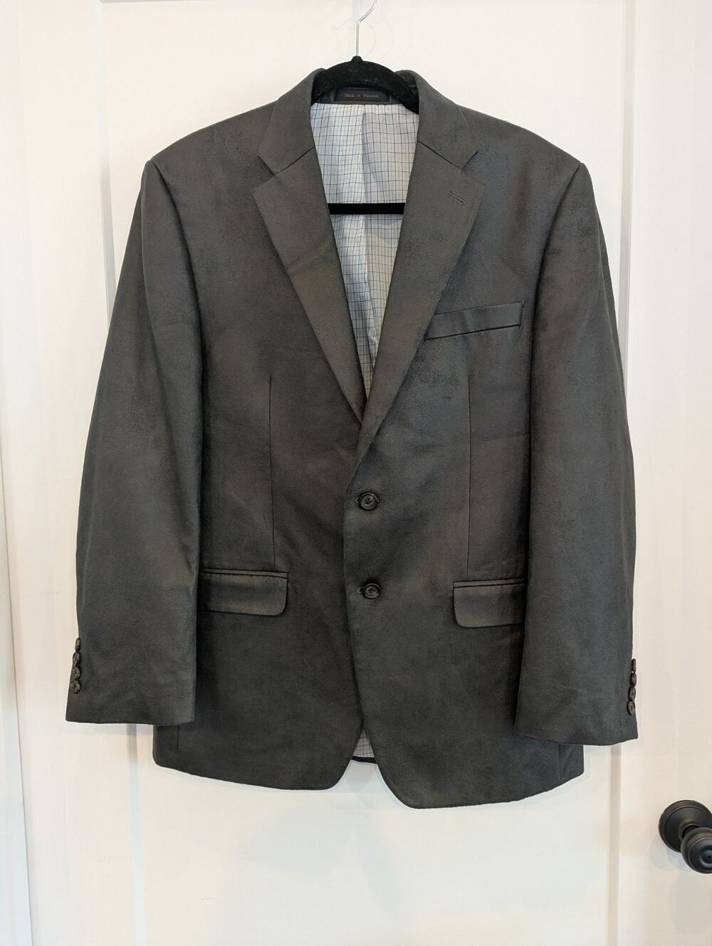 Lauren Ralph Lauren Men's 40R Dark Brown Faux Suede Blazer Sport Coat Career EUC